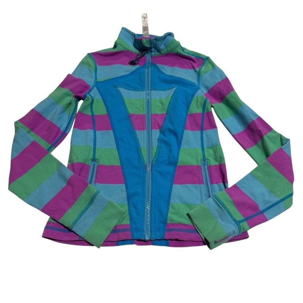 Ivivva Lululemon Striped Athletic Track Jacket
